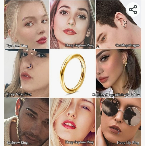 Stainless Steel Hoop Rings - Picture 2 of 8